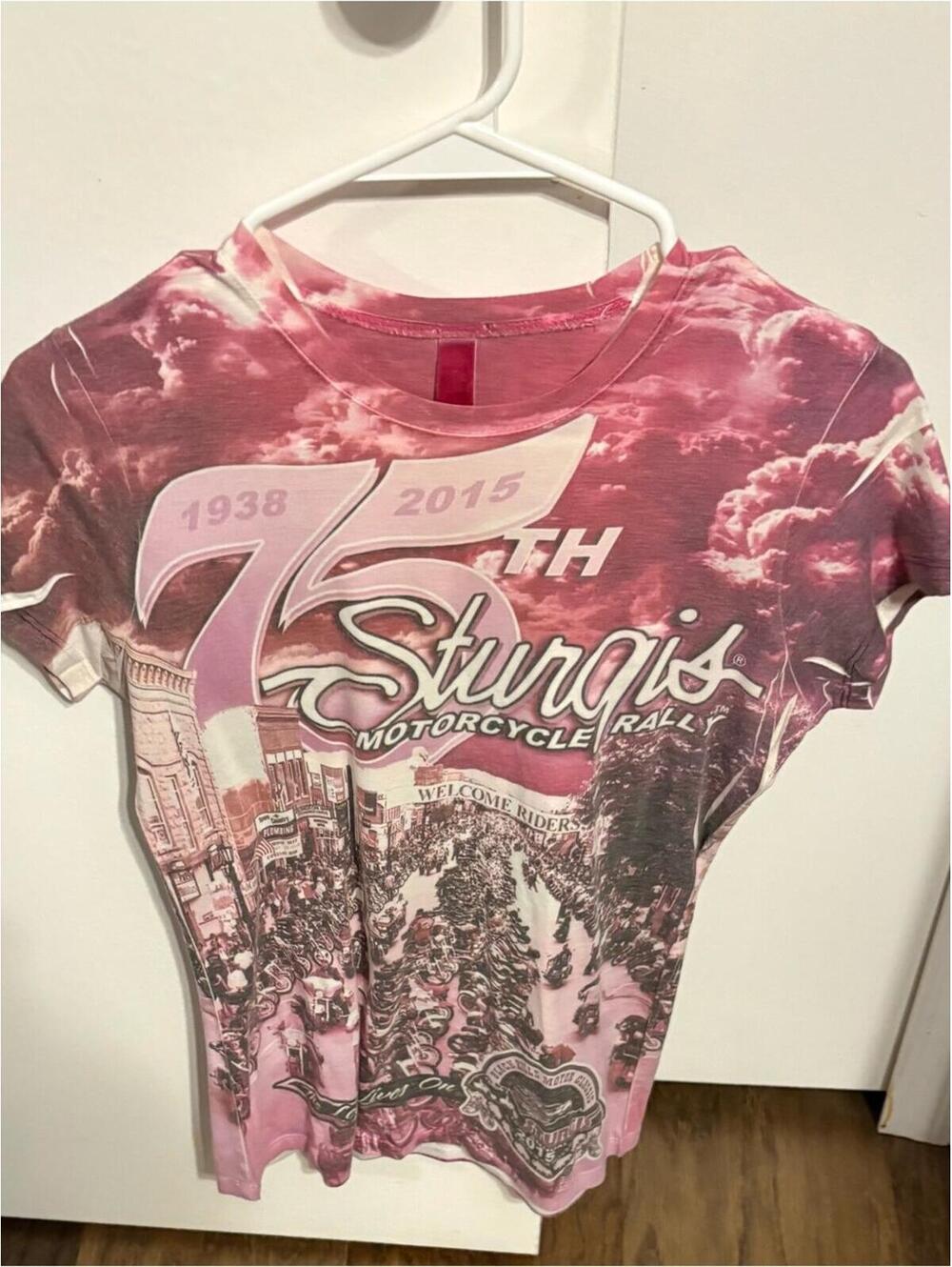 75th Sturgis Motorcycle Rally Pink Graphic Tee